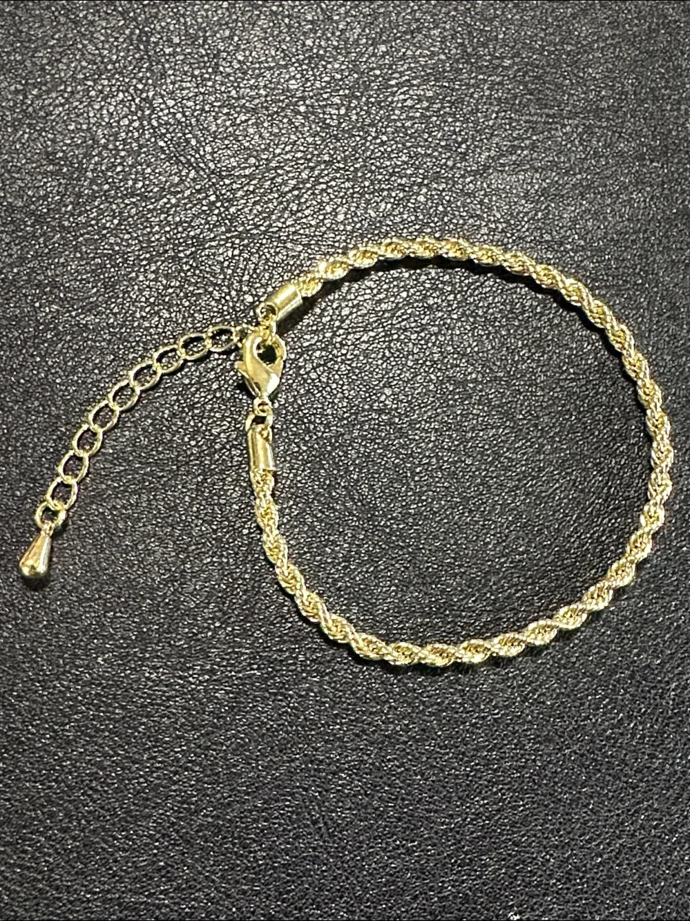 Gold Plate Twisted Rope Bracelet